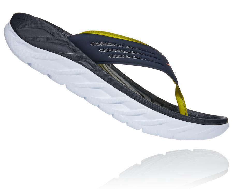 Hoka One One Sandale Panske Námornícka Modrá/Biele - ORA Recovery Flip - 02631-GBQV